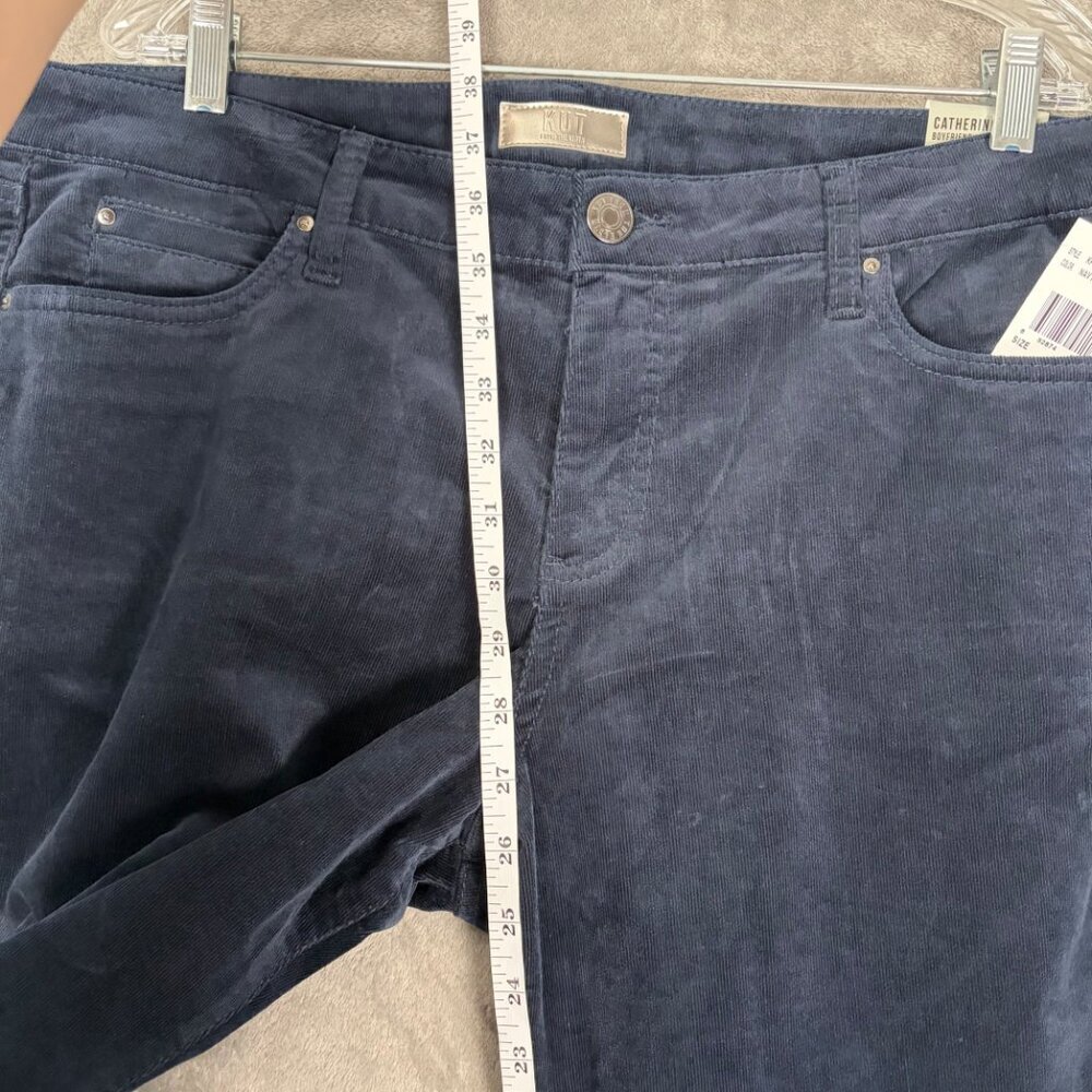 KUT from the Kloth Catherine Boyfriend Corduroy Pants Women’s 16P Navy Stretch - Picture 5 of 8